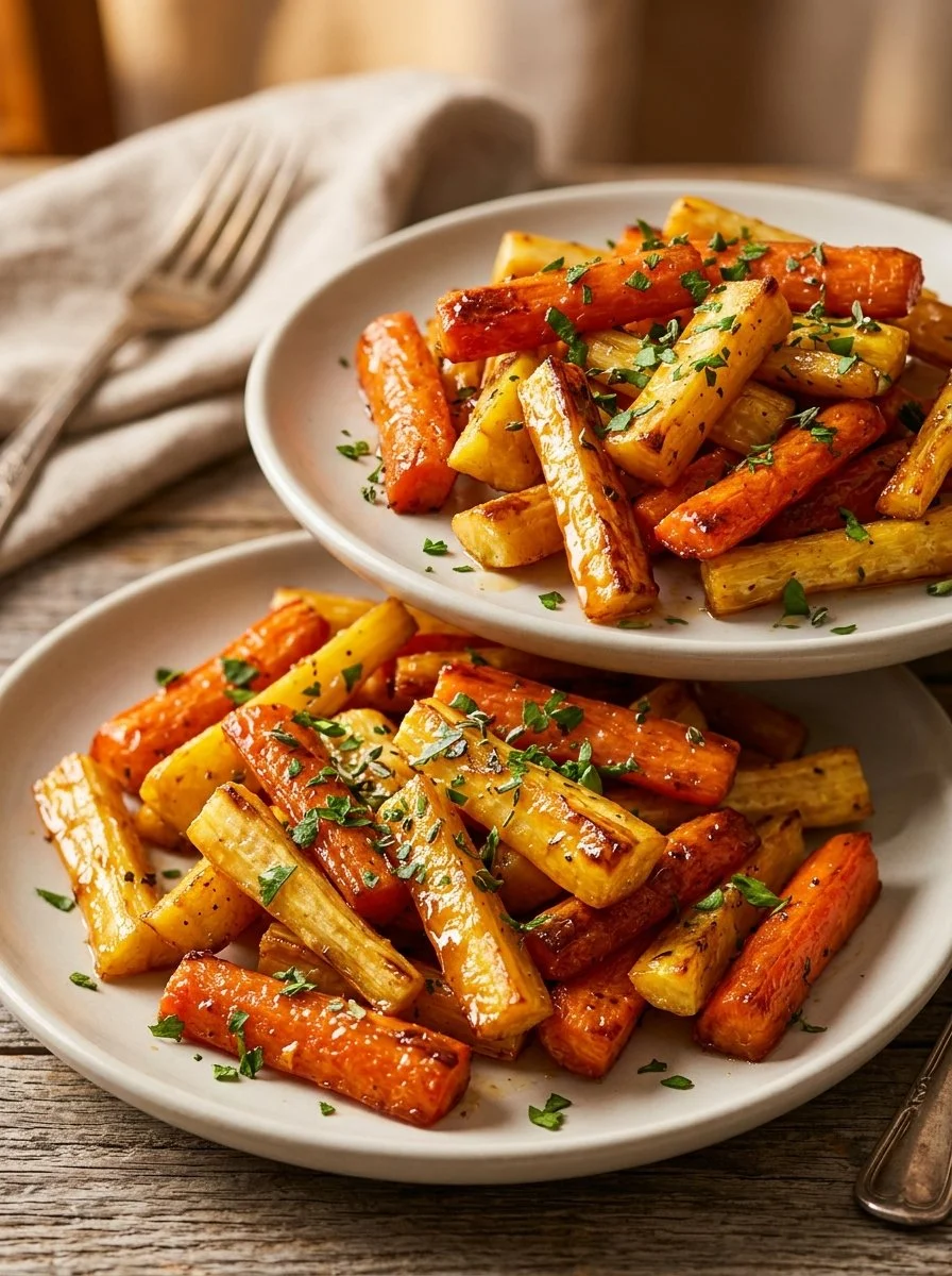 Honey Glazed Carrots and Parsnips