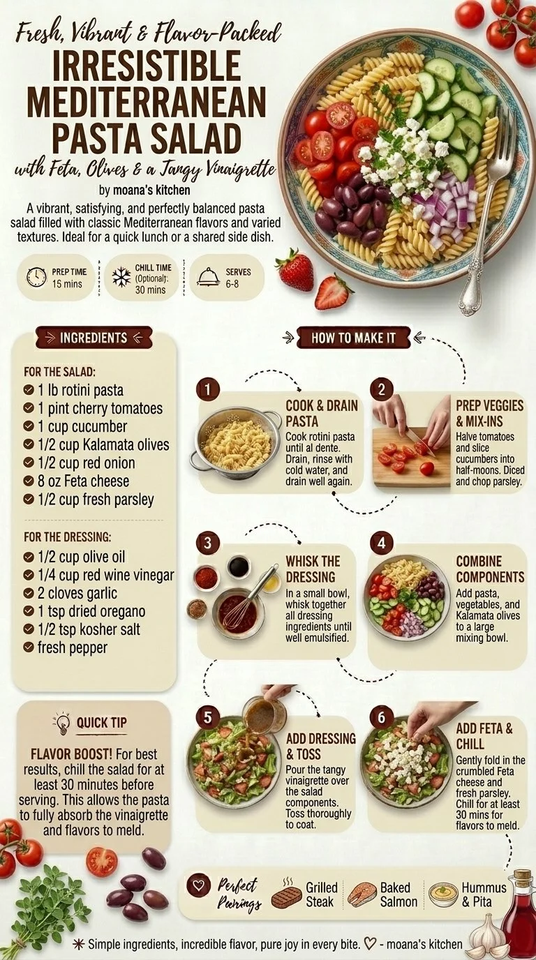Irresistible Mediterranean Pasta Salad - moanaskitchen