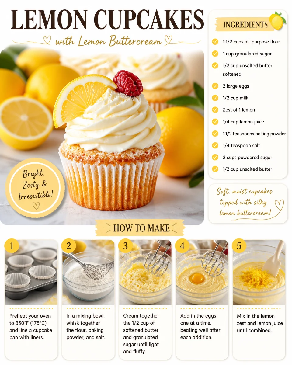 Lemon Cupcakes with Lemon Buttercream
