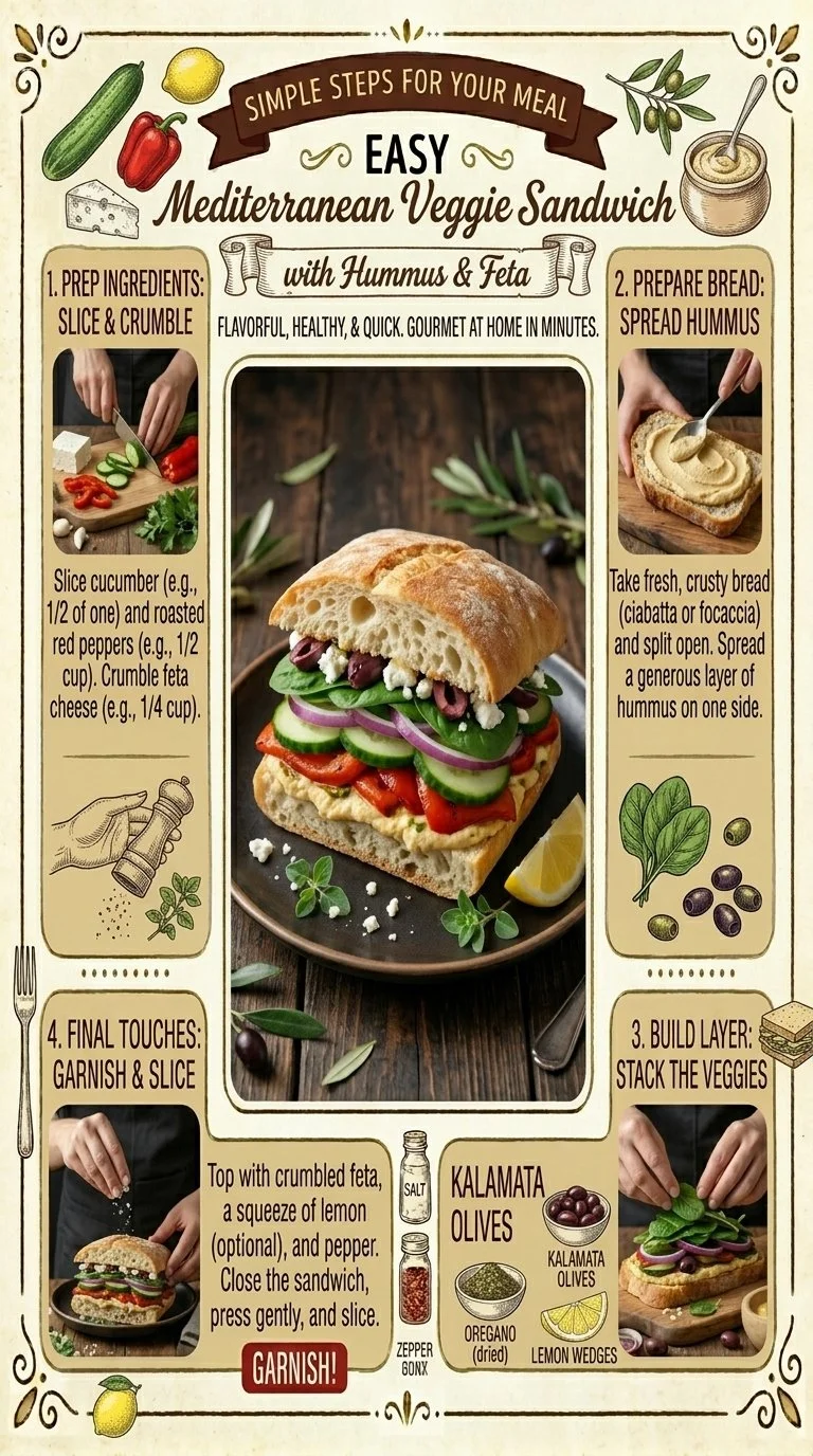 Mediterranean Veggie Sandwich