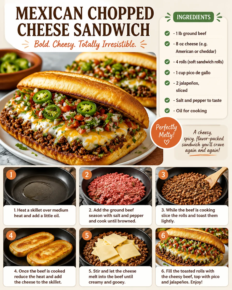 Mexican Chopped Cheese Sandwich