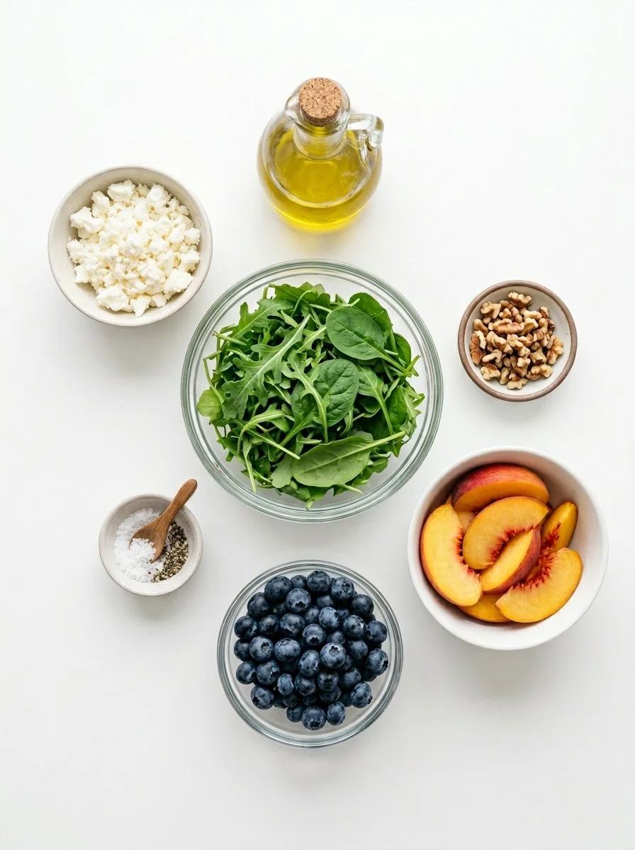Peach and Blueberry Salad with Feta