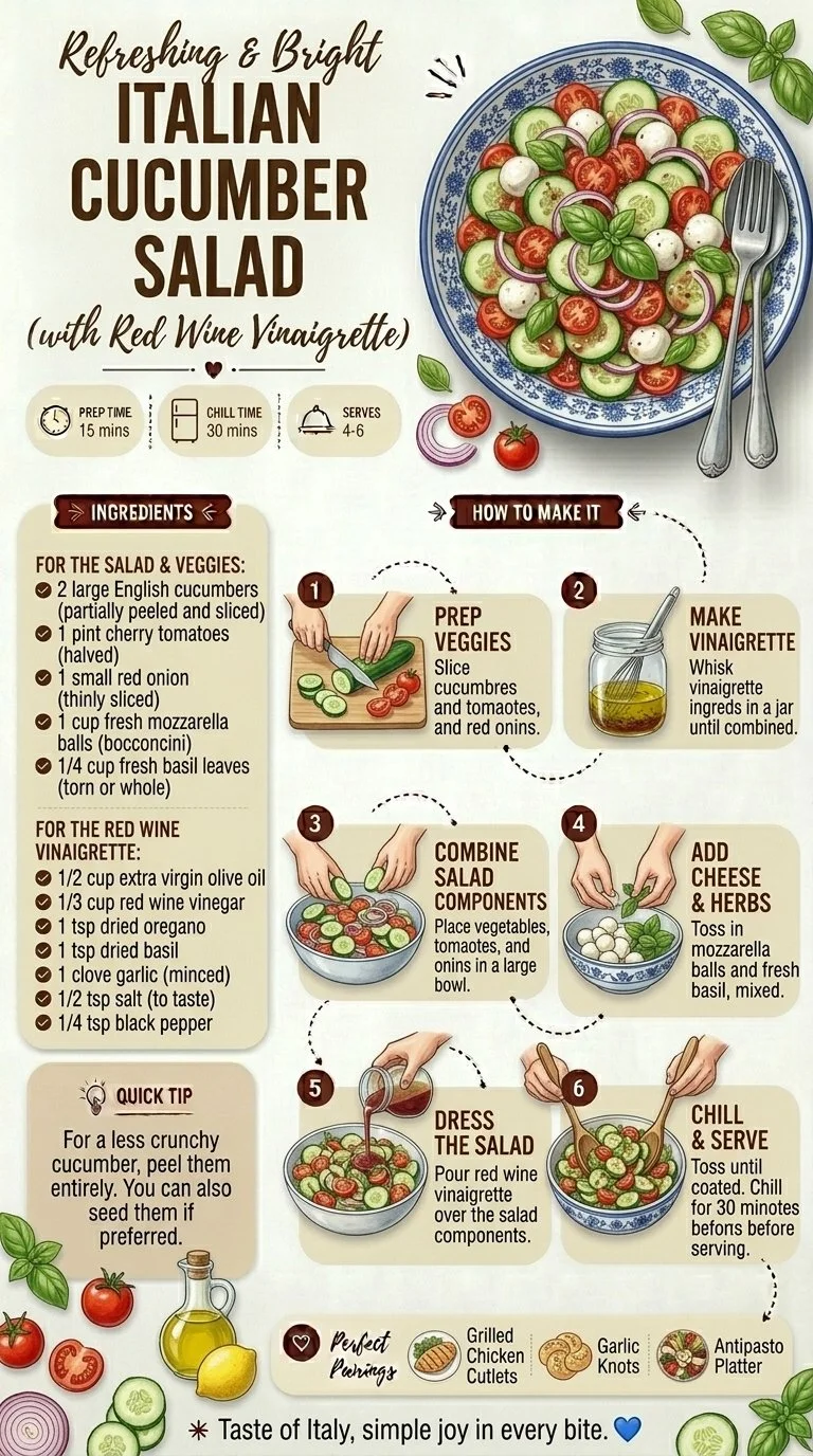 Refreshing Italian Cucumber Salad