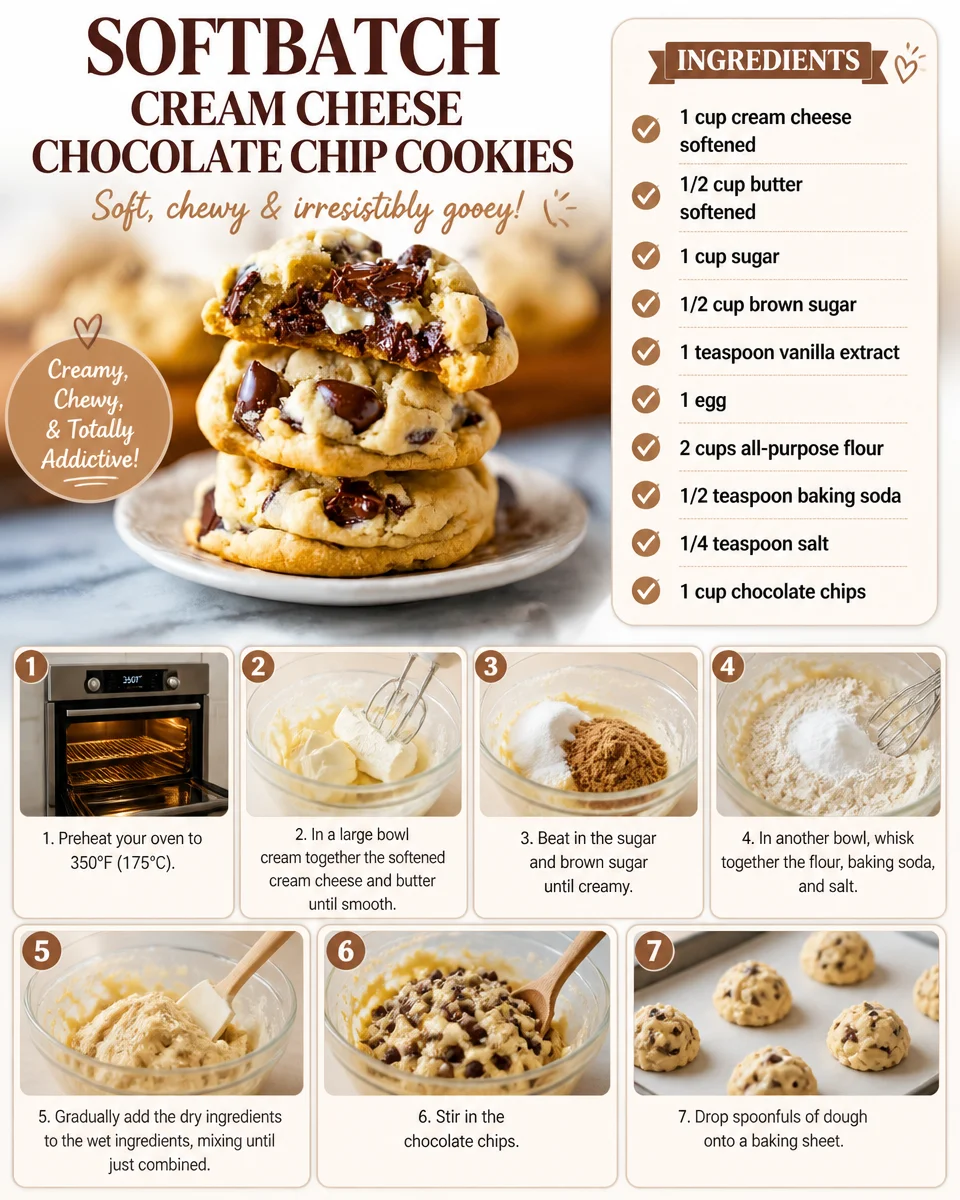 Softbatch Cream Cheese Chocolate Chip Cookies