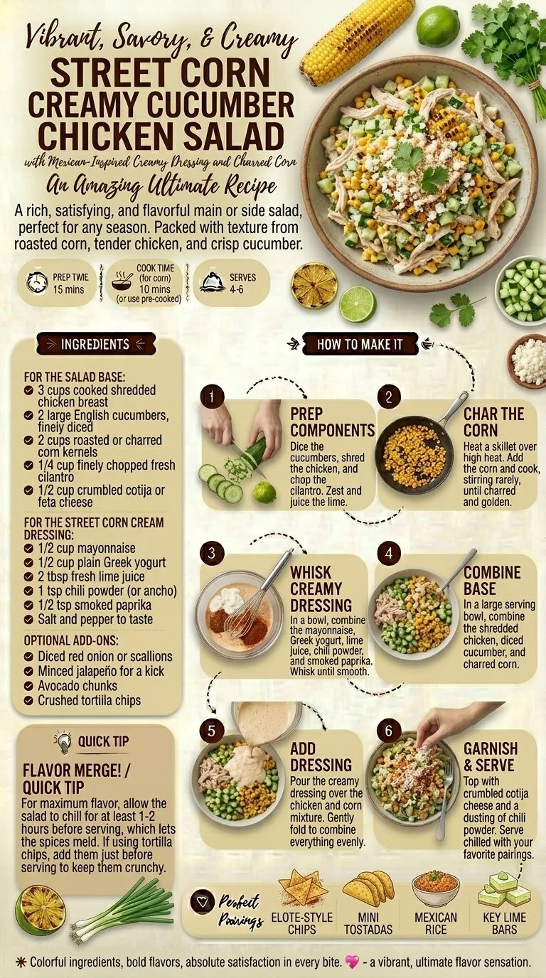 Street Corn Creamy Cucumber Chicken Salad: An Amazing Ultimate Recipe