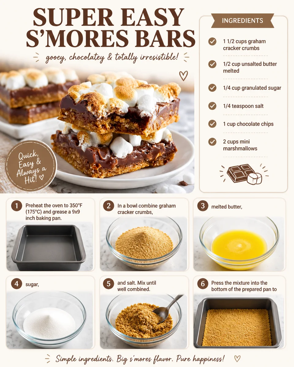 Super Easy S'mores Bars