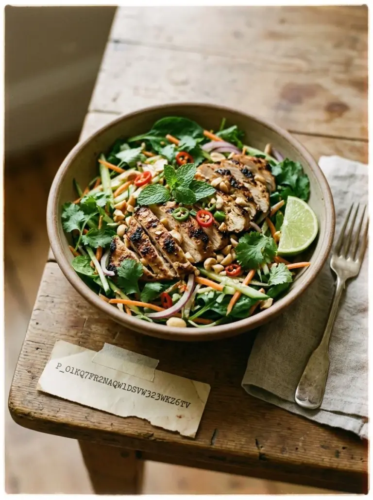 Delicious Thai Chicken Salad with fresh ingredients and vibrant flavors