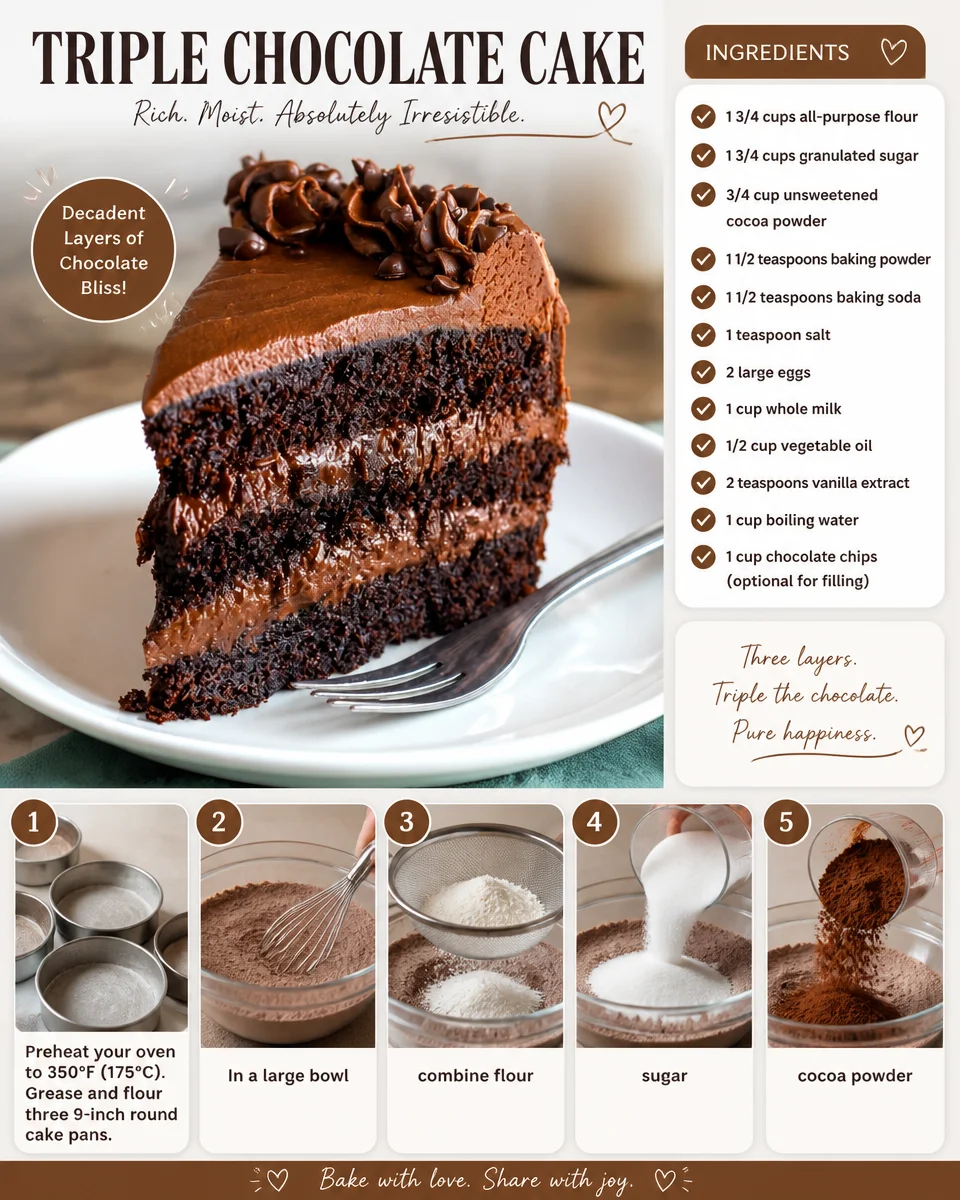 Triple Chocolate Cake