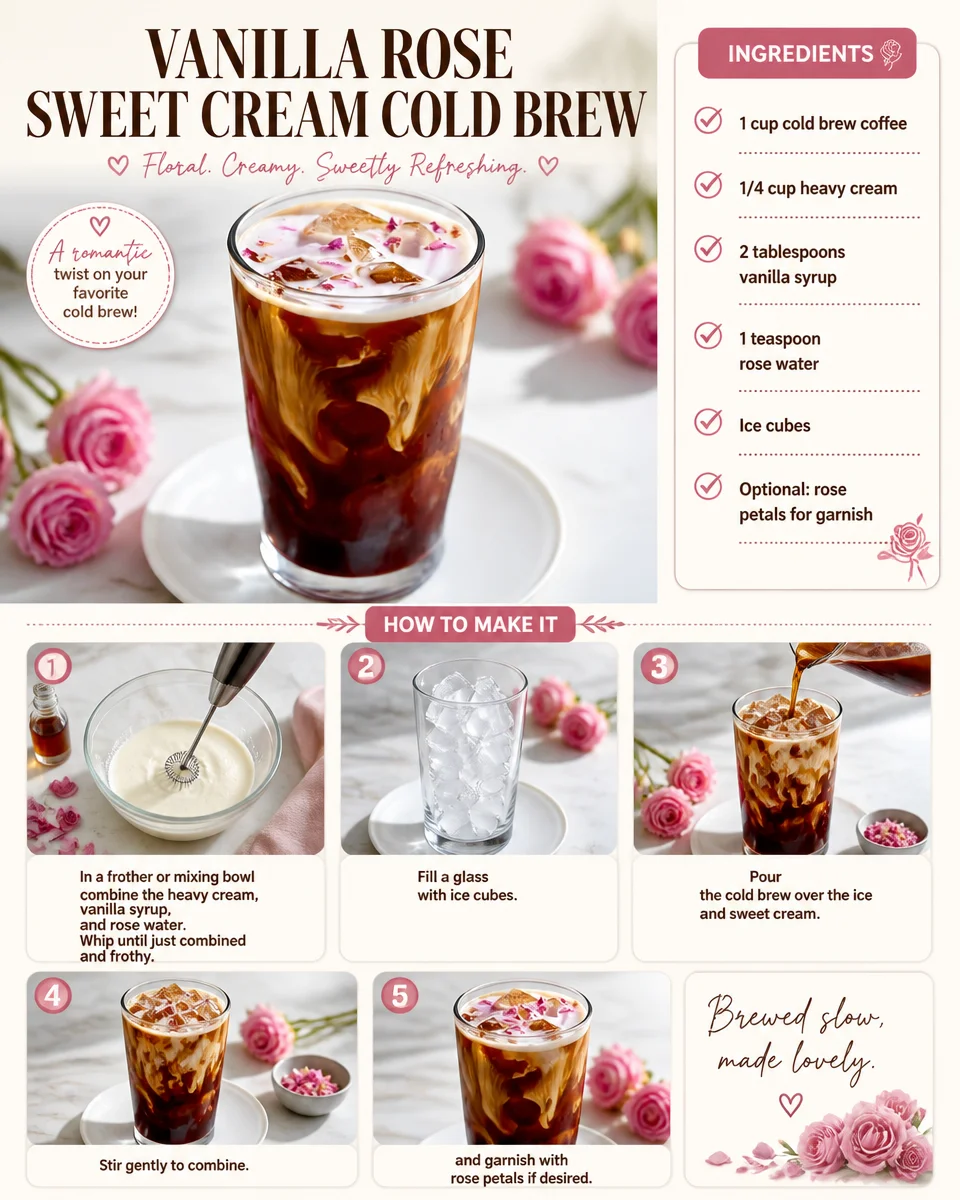 Vanilla Rose Sweet Cream Cold Brew