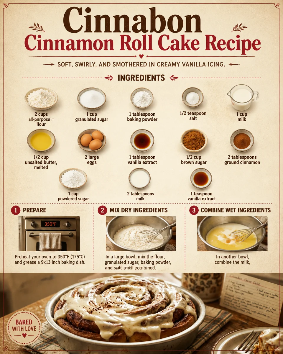 Cinnabon Cinnamon Roll Cake Recipe