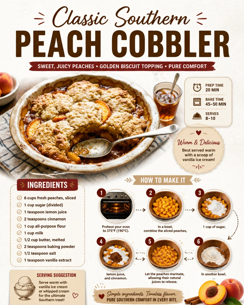 Classic Southern Peach Cobbler