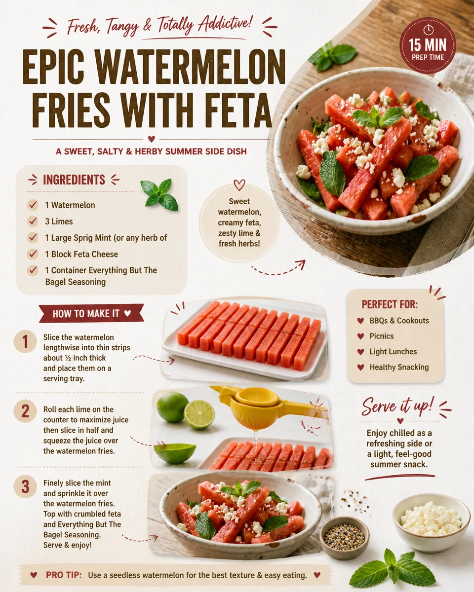 Epic Watermelon Fries With Feta
