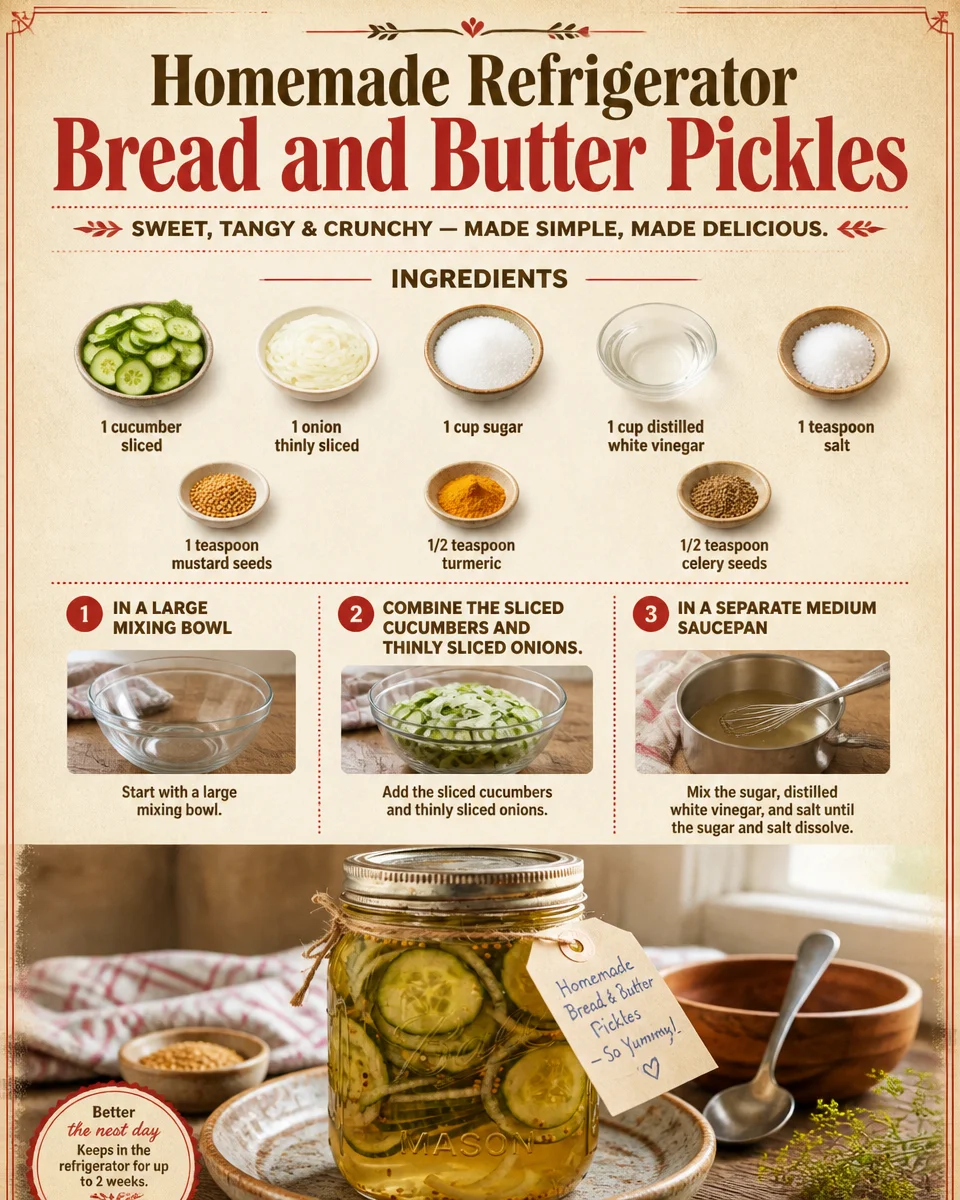 Homemade Refrigerator Bread and Butter Pickles