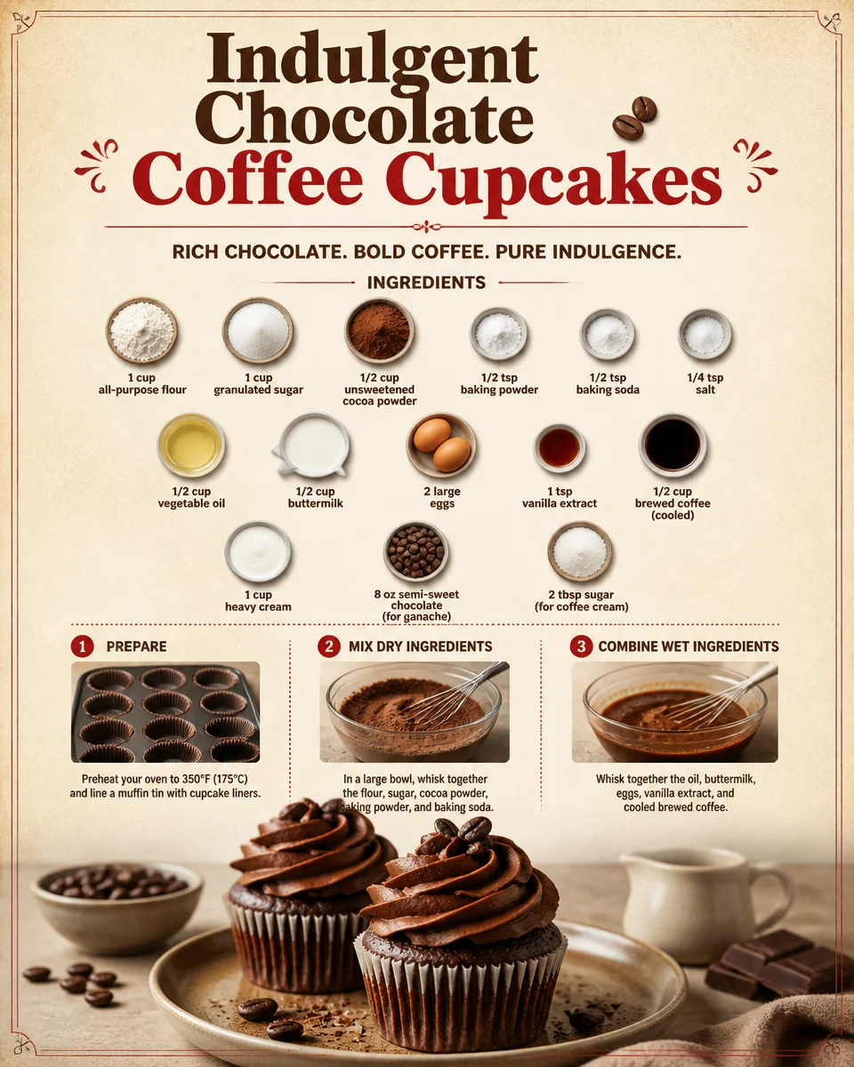 Indulgent Chocolate Coffee Cupcakes