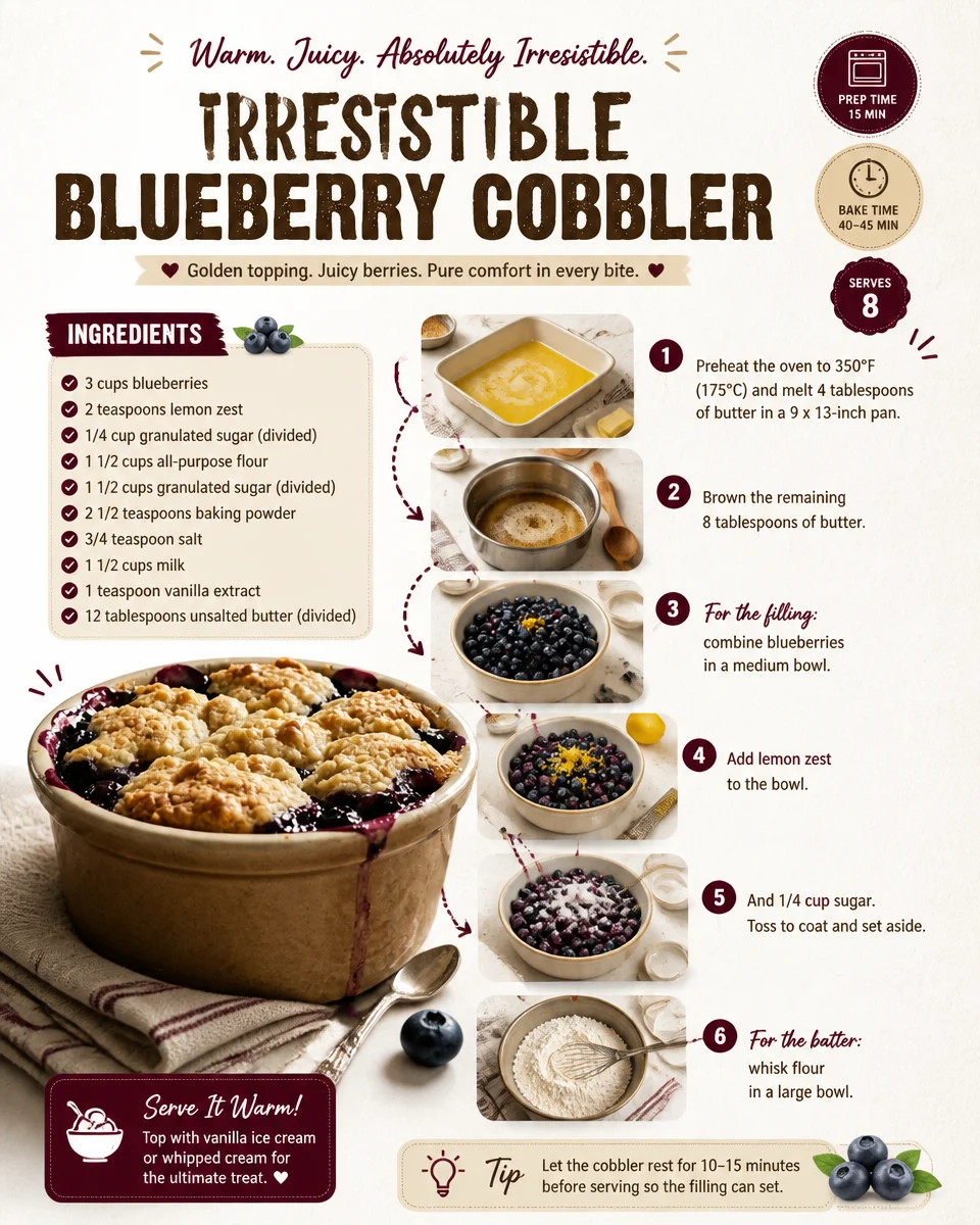 Irresistible Blueberry Cobbler