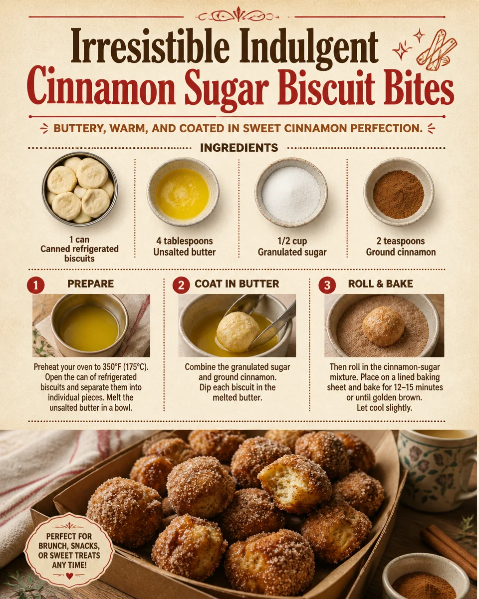 Irresistible Indulgent Cinnamon Sugar Biscuit Bites