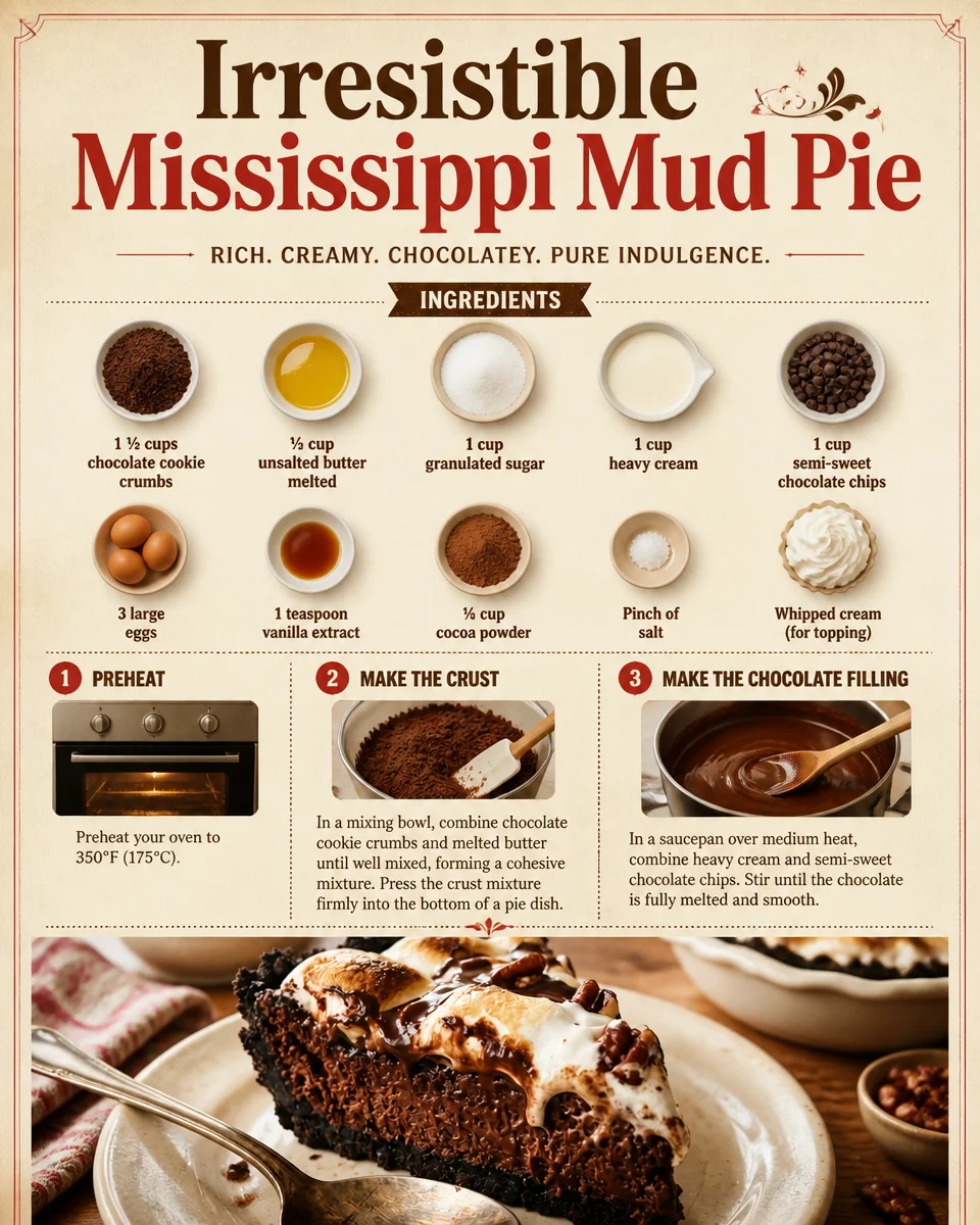 Irresistible Mississippi Mud Pie