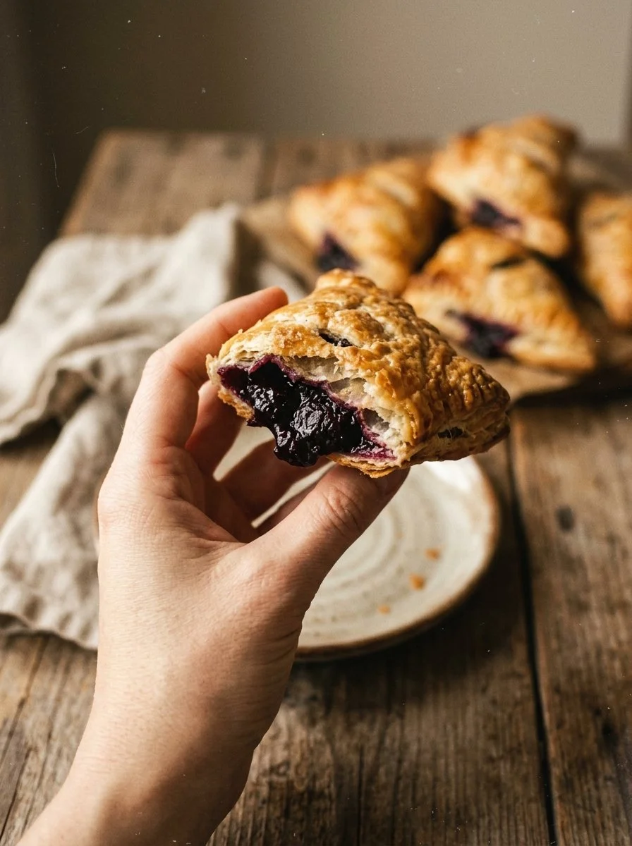 Delicious homemade plum turnovers baked to perfection