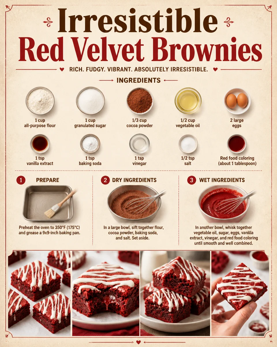 Irresistible Red Velvet Brownies