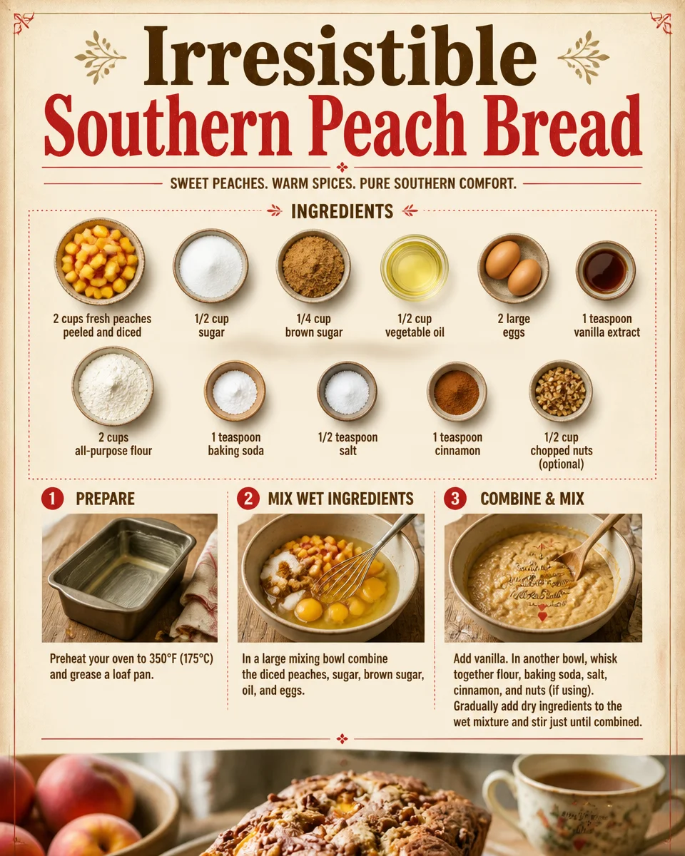 Irresistible Southern Peach Bread