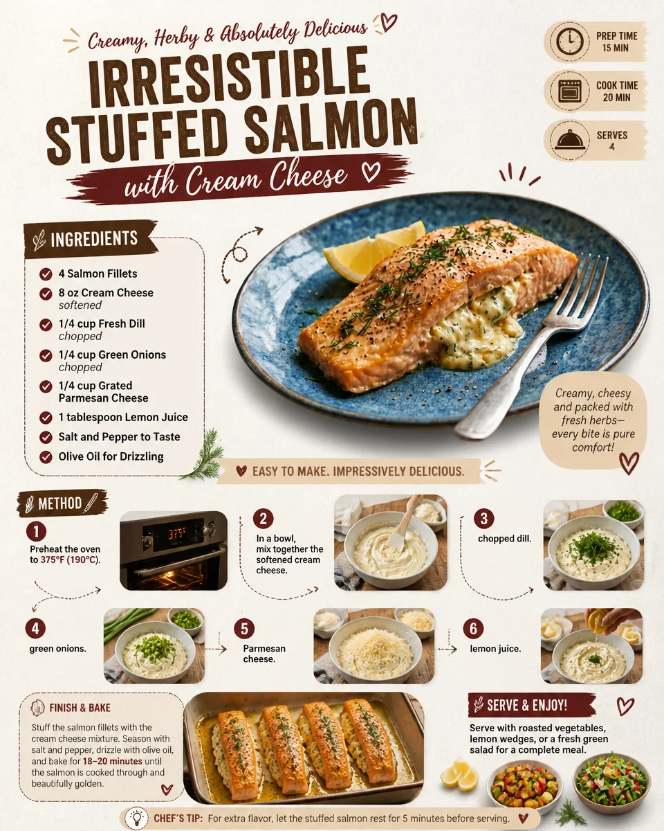 Irresistible Stuffed Salmon with Cream Cheese