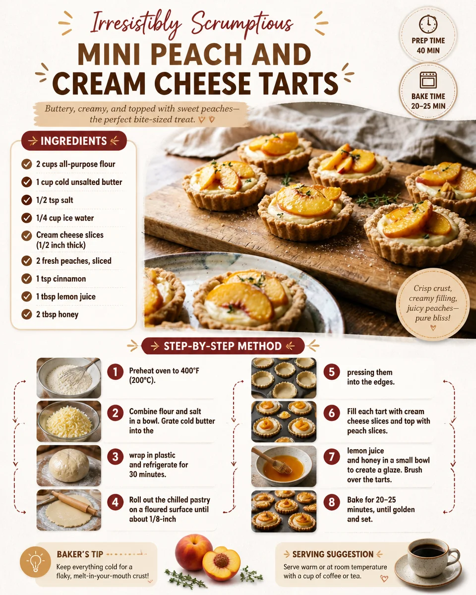 Irresistibly Scrumptious Mini Peach and Cream Cheese Tarts