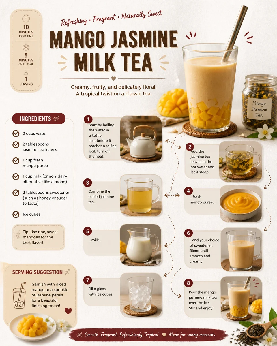 Mango Jasmine Milk Tea